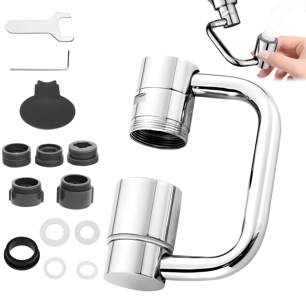 1080 Rotatable Faucet Aerator Brass Swivel Extender With 2 Spray Modes For Kitchen And Bathroom 9119770779724