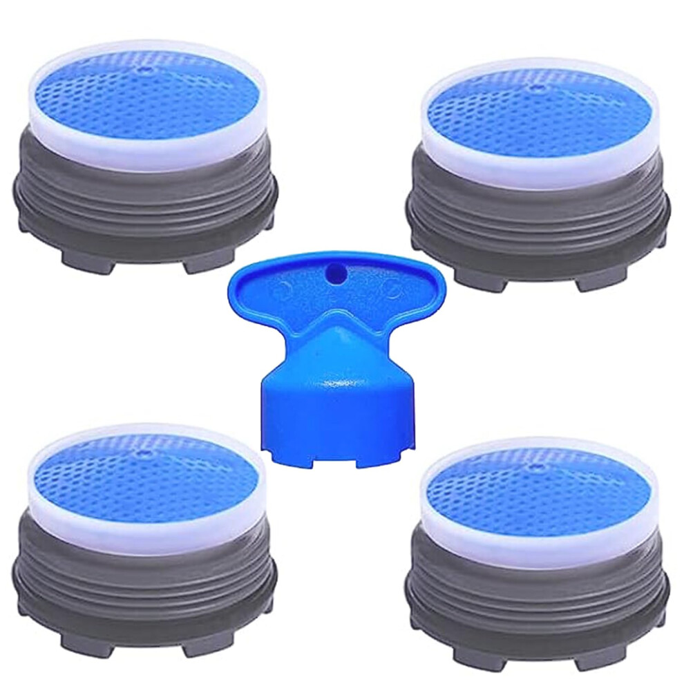 4Pcs M21.5 Faucet Aerator Replacement Kit 1.8 Gpm For Kitchen Bathroom Sink With Removal Tool 9189345647949