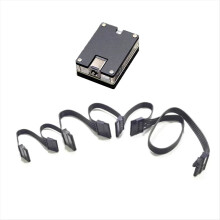 Cabo de alimentação DC12V 5,5x2,5mm para 12V 5V HDD SSD, módulo adaptador de disco rígido, fonte de alimentação DC-NAS 6SATA