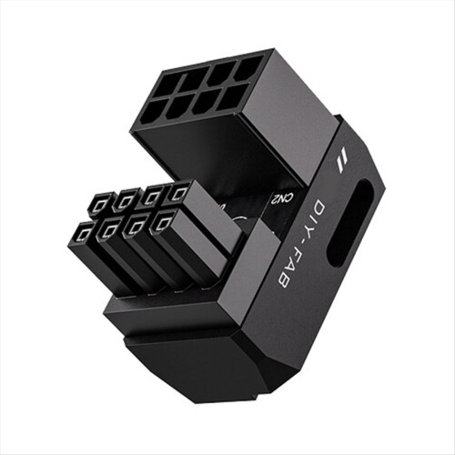 8-Pin PCIe 3.0 GPU-Stromadapter, 180-Grad-Winkelstecker, Stromadapter für Desktop-Grafikkarten