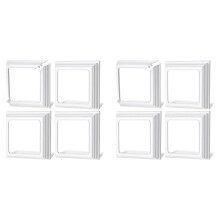 Vinyl Post Skirt 4x4 White Base Cover Trim for Deck Porch Stair Rails 16PCS Durable Waterproof