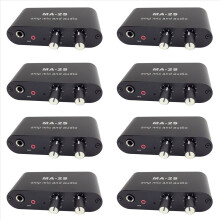 8 pezzi 3,5 mm Amplificatore per microfono a condensatore Amplificatore per cuffie Preamplificatore audio musicale Mixer Board MA-2S