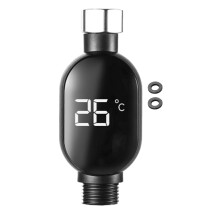 Digital Shower Thermometer with Instant Temperature Display, BabySafe Waterproof Water Gauge