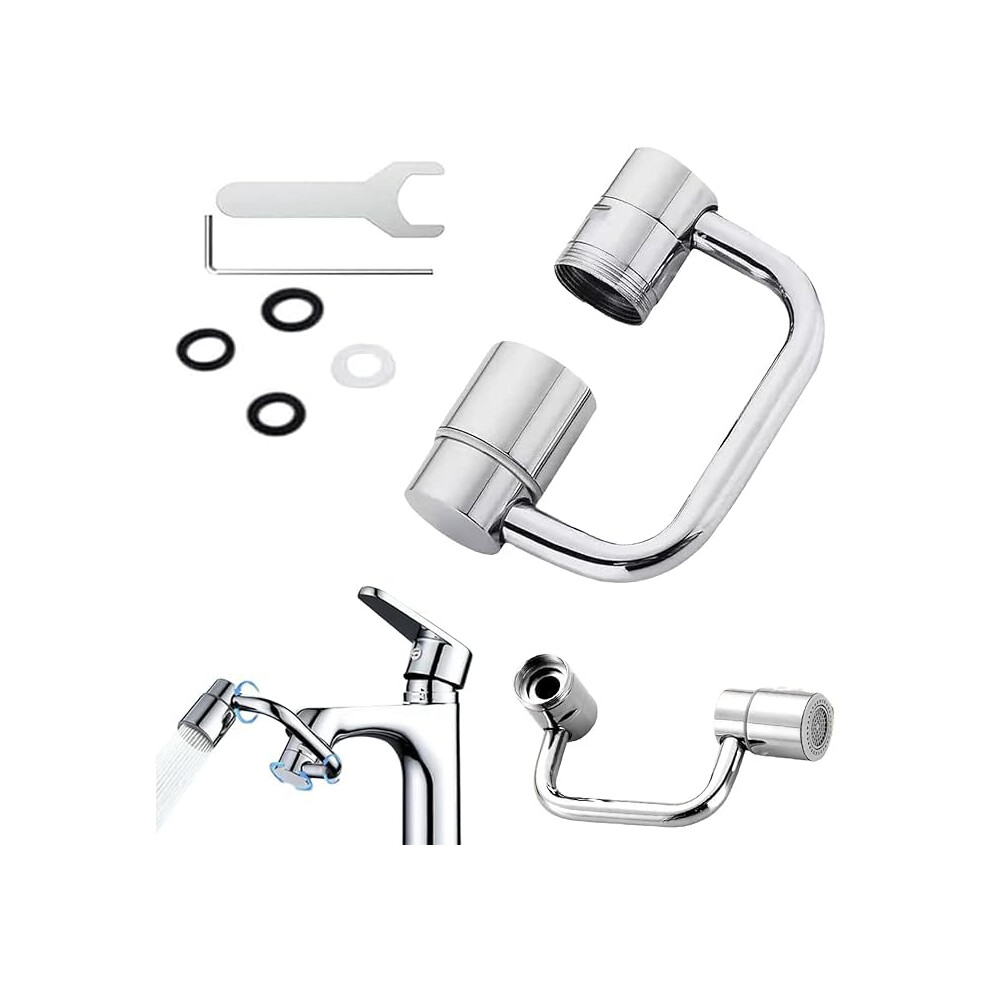 1080 Rotating Faucet Extender With Dual Spray Modes, Brass Swivel Aerator For Kitchen And Bathroom 9001264062347