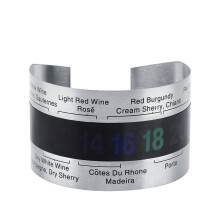 Stainless Steel Wine Bottle Thermometer with Instant LCD Readout for Red and White Wines