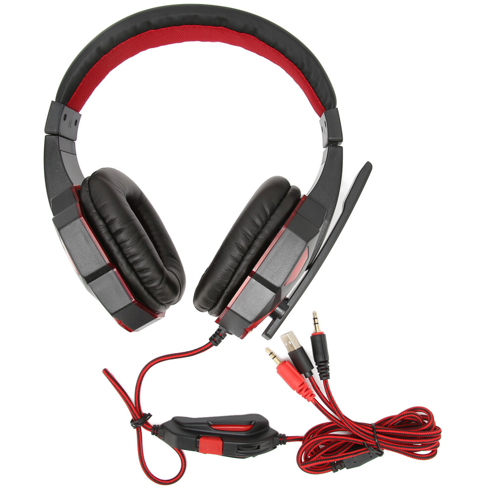 Led Gaming Headset With Mic Stereo Sound Universal Compatibility Noise Isolation Microphone Comfortable Fit Weight Design For Ps4 Xbox Pc Light 9420858055334