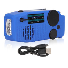 Rádio de emergência portátil, luminoso e potente, com alimentação própria e solar, serviço pós-venda sem preocupações, design leve e