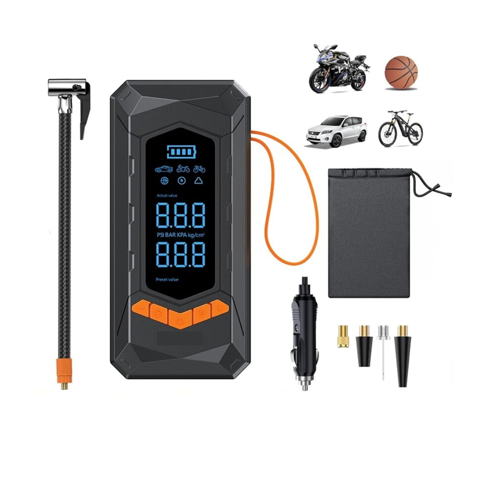 Light Portable Tire Inflator 150Psi Cordless Air Compressor With Auto Shutoff Led Usb Power Bank