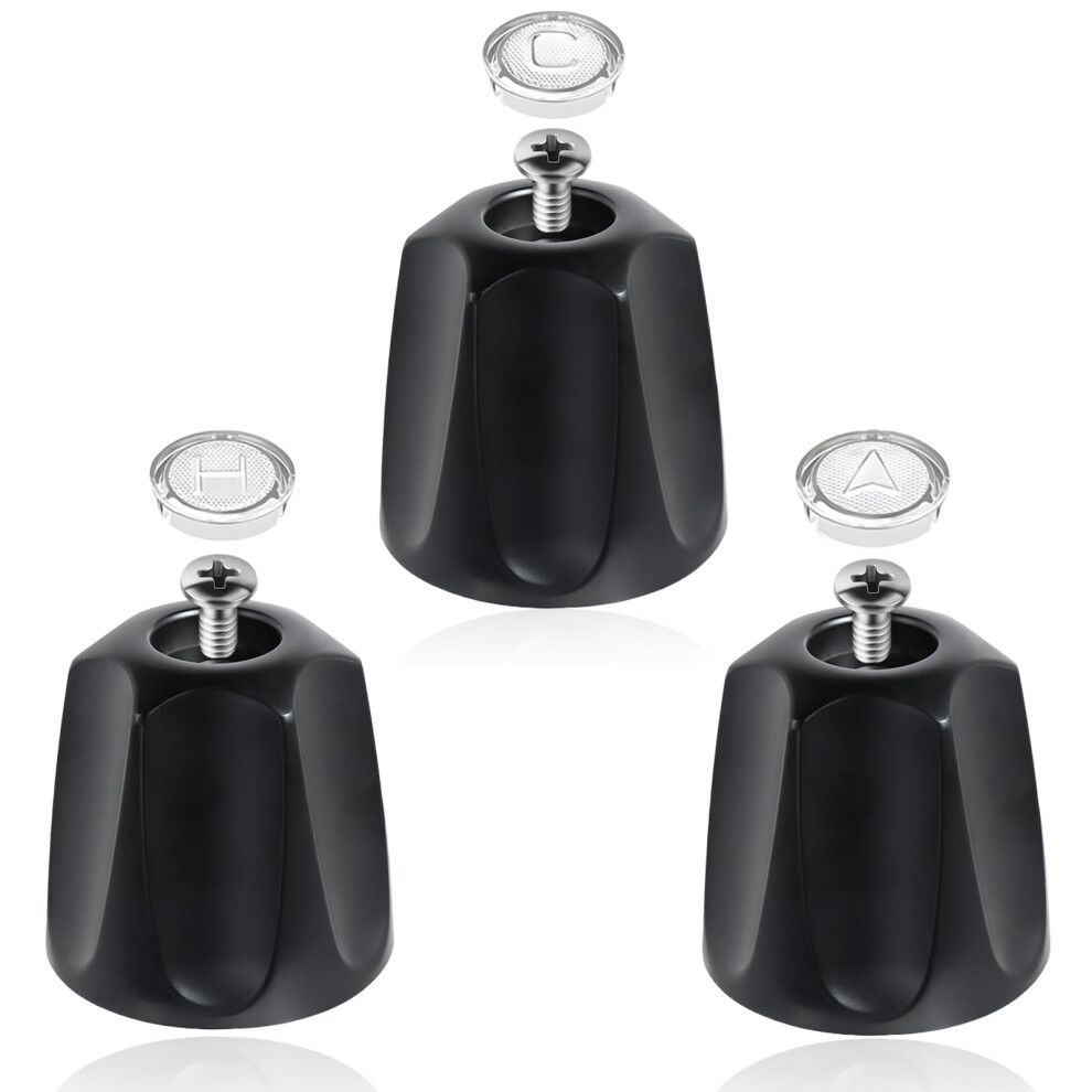 Shower Knob Replacement Set Matte Black Bathtub Faucet Handles With Hot Cold Diverter For Pfister Verve 9119770780119