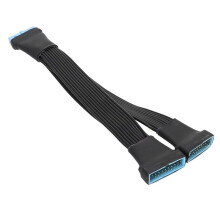 USB 3.0 Female to Male 19/20 Pin 2 Port Splitter Cable for Mainboard Accessories Internal Extension Adapter Cord