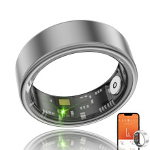 Smart Ring Health Fitness Tracker Waterproof Heart Rate and Sleep Monitor for Men and Women Black 7