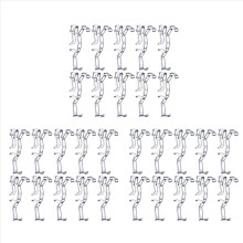 30x Volantclips, doorzichtige plastic verborgen houderclip voor raamvolant, horizontale imitatie- en houten jaloezieën