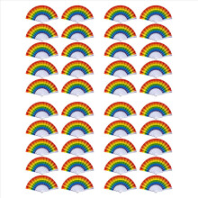40 Leques Dobráveis Arco-Íris do Orgulho LGBTQIA+ Acessórios para o Mês do Orgulho Gay