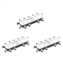 3x digitale 8-weg coaxiale kabelsplitter 5-2400 MHz, RG6-compatibel, werkt met analoge/digitale tv-verbindingen en internet