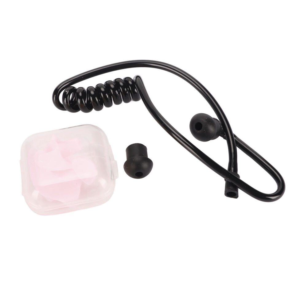 Covert Acoustic Earpiece For Wireless Radio Systems With Transparent Tube And Soft Silicone Ear Bud For Law Enforcement Security And High Noise 9420858148517