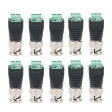 Connettore maschio BNC placcato oro per sistema di telecamere CCTV sicuro, connessione solida, facile installazione, adattatore senza saldatura,