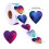 500Counts Heart Sticker Valentines Sticker Adhesive Wrapping 3