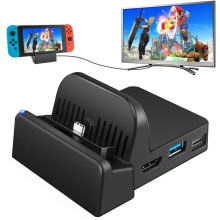 Docking station per Nintendo Switch, fori di ventilazione e sistema Smart Chip, docking station sicura per un'esperienza di gioco sicura, buona