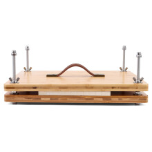 Large Bamboo Bookbinding Press 14.8x11.4 Inch with Handle for DIY Craft and Journal Binding