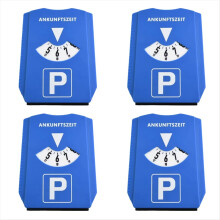 4pcs Car Parking Disc Timer Clock Arrival Time Display Blue Plastic Parking Time Tools Parking Disc Parking Meters