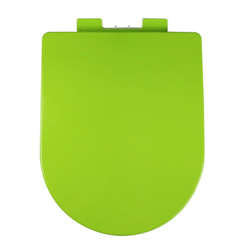 Soft Close D Shape Toilet Seat Green Pp With Quick Release Adjustable Hinges Easy Cleaning 17.5X14.2in 9001264060886