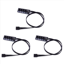 3pcs 40cm 1 to 5 4-Pin Molex TX4 PWM Fan CPU HUB Splitter PC Case Chasis Cooler Extension Cable Adapter Controller