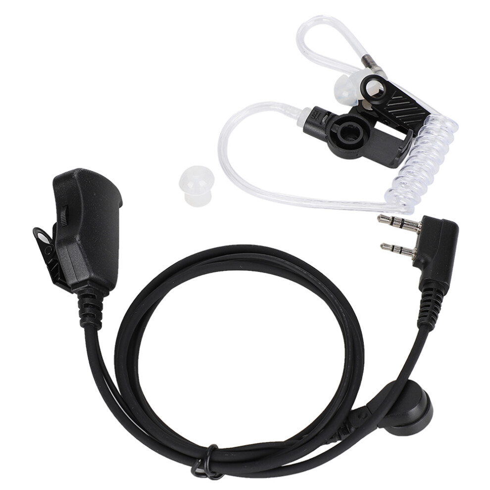 2 Pin K Head Acoustic Tube Earpiece For Motorola Walkie Talkies With Ptt And Microphone For Cp200 Gp300 Cls1410 Dlr1020 Radios Soft Protein Leather 9420858150381