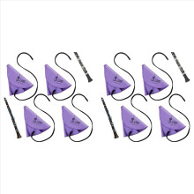 Conjunto de 8 unidades de panos de limpeza para clarinete, incluindo pano de limpeza deslizante.