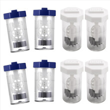 8-teiliges Set mit Wasserstoffperoxid-Kontaktlinsenreiniger, Kontaktlinsenwaschgerät, Reisegröße, belüftet, universell