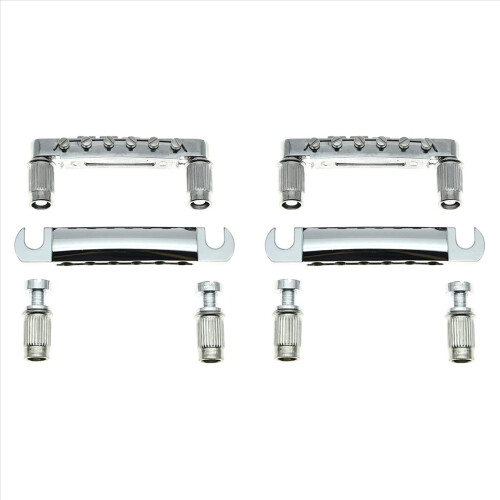 Σετ 2X Tune-O- Bridge και Tailpiece με Studs για ηλεκτρική κιθάρα ABR-1 Bridge Style LP, Ασημί