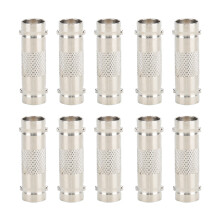 Adaptador acoplador BNC hembra con rendimiento antiinterferencias, conector de cobre de paso de alta frecuencia, interfaz lisa para una amplia