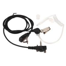 Auricolare con microfono per radio Motorola, auricolare nascosto con cavo in PU dotato di tubo acustico trasparente e PTT Push To Talk, buon suono,