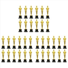 36 Pack Plastic Gold Award Trophies for Party Decorations, Party Favors, Movie Night Party Favor, School Award