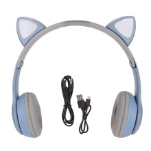 Casque audio pour enfants avec fonction de partage de musique, lumières LED colorées, sans fil et pliable, protection auditive, de bonne qualité
