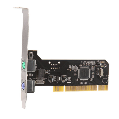 Placa Adaptadora 2X PCI para 2 Portas PS/2, Placa PCI PS/2 sem USB para Combo Teclado e Mouse 2