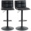 Homcom HOMCOM Bar Stools Set of 2 Swivel Height Adjustable Barstools Black 2