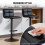 Homcom HOMCOM Bar Stools Set of 2 Swivel Height Adjustable Barstools Black 4