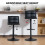 Homcom HOMCOM Bar Stools Set of 2 Swivel Height Adjustable Barstools Black 5
