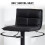 Homcom HOMCOM Bar Stools Set of 2 Swivel Height Adjustable Barstools Black 6