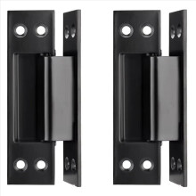 2pcs 4-Inch Concealed Door with Concealed Stainless Steel Wooden Door Concealed Door and Hinge Hidden Hinge Black