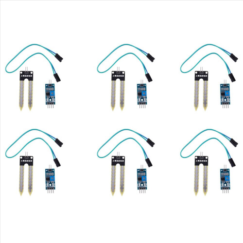 6X Bodemhygrometer Detectiemodule Vochtsensor FC-28 DC 3.3V-5V