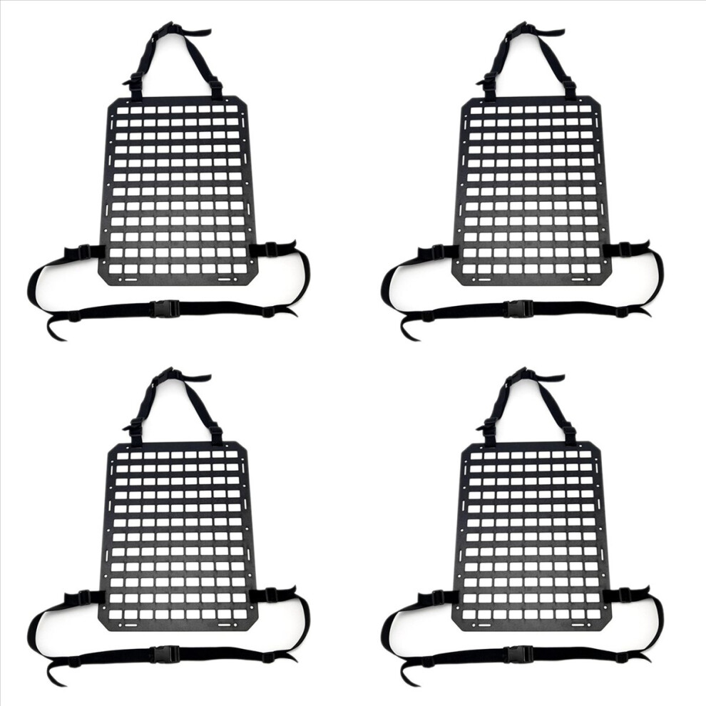 4X Car Seat Back Molle Panel, Molle Panel Organizer For Car, Suv Truck, Equipment Modular For Pouch Tool Accessories 4852840258730