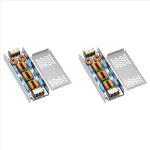 2X 10A Filter 4-traps elektromagnetische interferentieonderdrukker Common Power EMC Audioversterker Purifier met behuizing