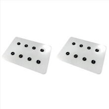 2-teiliges Set universeller Mausfüße aus Glas mit kleinen runden Punkten zum Selbermachen, geeignet für E-Sport- und Gaming-Mäuse, Farbe: A