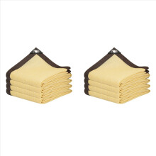 2x UV-bescherming beige schaduwnet tuin balkon plantenschuur schaduwzeil zwembad luifelhoes camping luifel, A