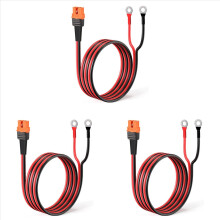 3x 12AWG XT60i Buchse auf O-Ring-Steckverbinder mit verzinntem Draht, für RC-Batterien, Solarstromversorgungsanlagen und Solarpaneele
