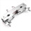 Supporto per supporto per piatti multi-morsetto argento a 2 fori, 4 pezzi, per batteria, piatti, campanaccio 4