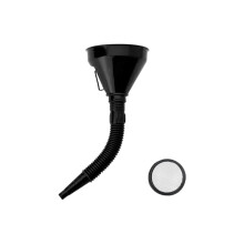 Wide Mouth Oil Funnel with Flexible Detachable Spout and Mesh Filter for Cars and Motorcycles Black