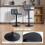 Homcom (Grey) HOMCOM Bar Stools Set of 2 Swivel Height Adjustable Barstools 7