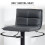Homcom (Grey) HOMCOM Bar Stools Set of 2 Swivel Height Adjustable Barstools 6